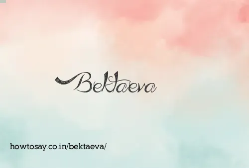Bektaeva