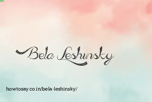 Bela Leshinsky