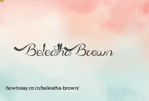 Beleatha Brown