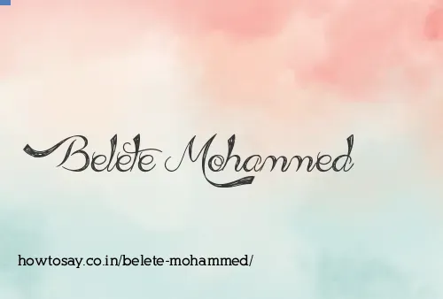 Belete Mohammed