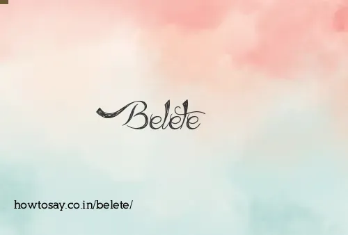 Belete