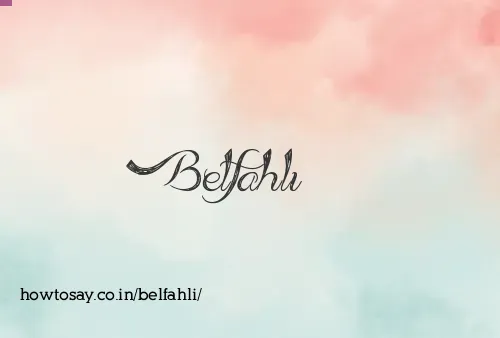 Belfahli