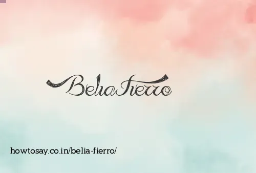 Belia Fierro