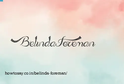 Belinda Foreman
