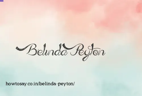 Belinda Peyton