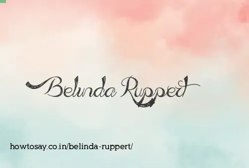 Belinda Ruppert