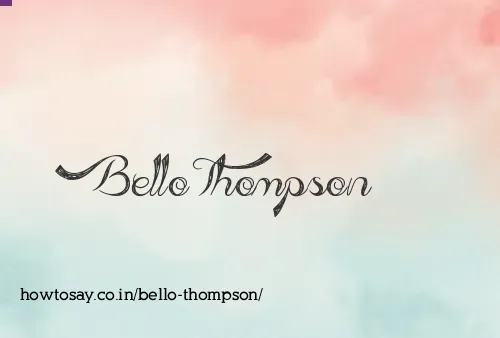 Bello Thompson