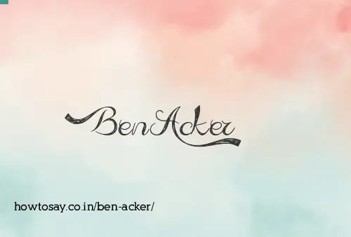 Ben Acker