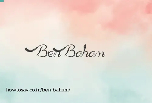 Ben Baham