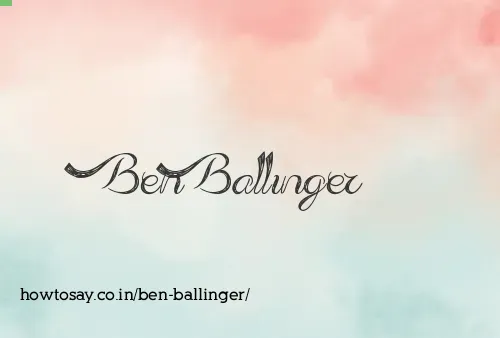 Ben Ballinger