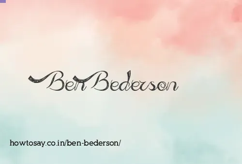 Ben Bederson