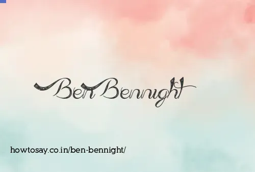 Ben Bennight