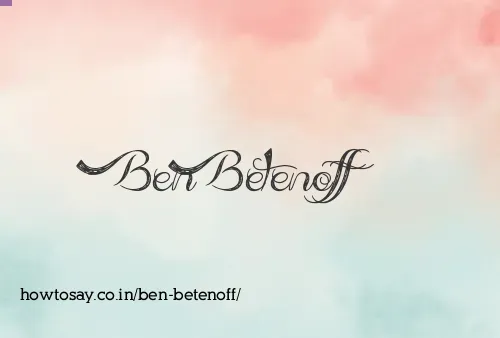 Ben Betenoff