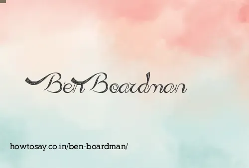 Ben Boardman