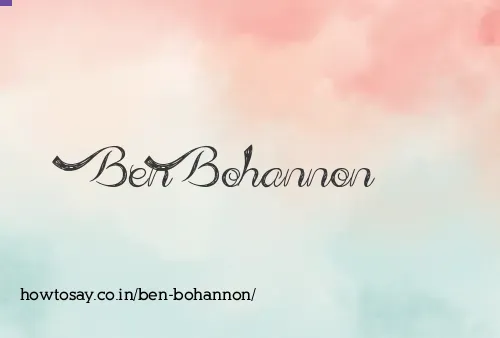 Ben Bohannon
