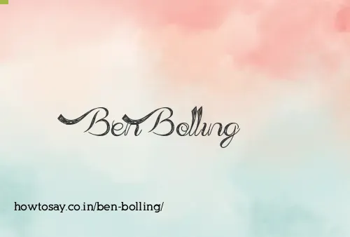 Ben Bolling