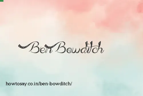 Ben Bowditch