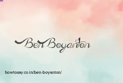 Ben Boyanton