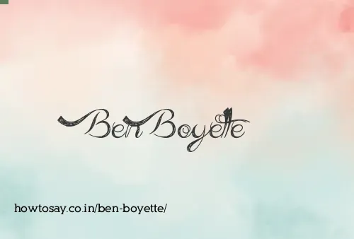 Ben Boyette