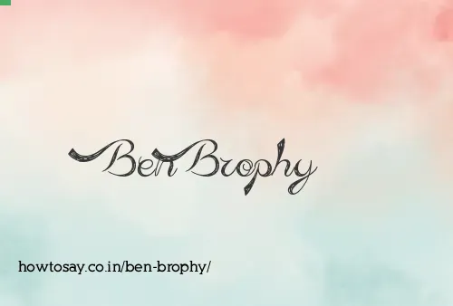 Ben Brophy