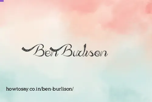 Ben Burlison