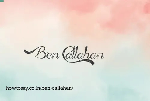 Ben Callahan