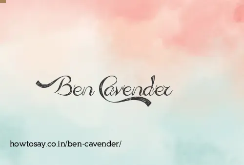 Ben Cavender
