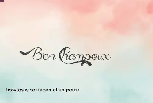 Ben Champoux