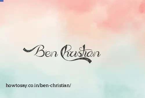 Ben Christian