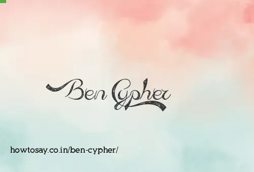Ben Cypher