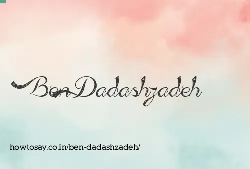 Ben Dadashzadeh