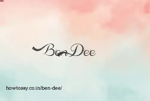Ben Dee