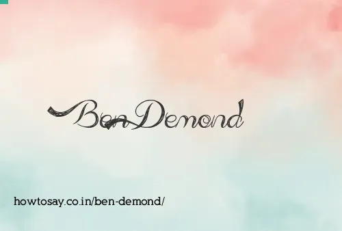 Ben Demond