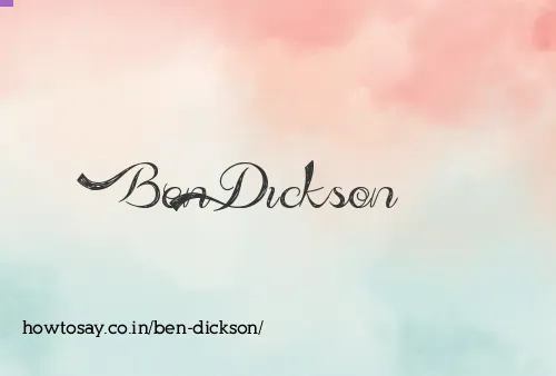 Ben Dickson