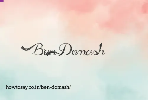 Ben Domash