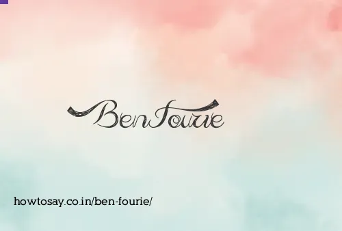 Ben Fourie