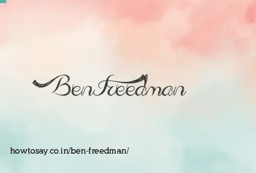 Ben Freedman