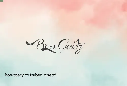 Ben Gaetz