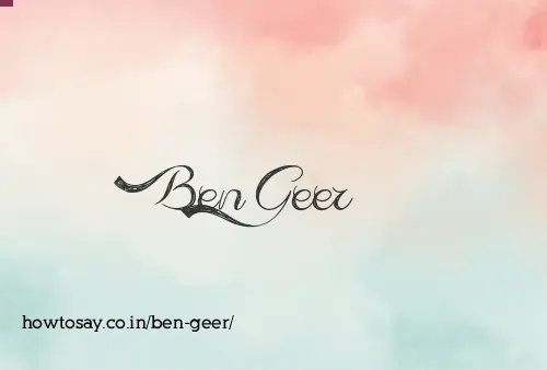 Ben Geer