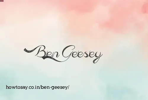 Ben Geesey