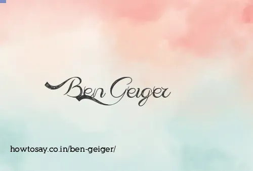 Ben Geiger