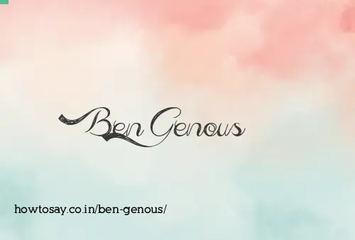 Ben Genous