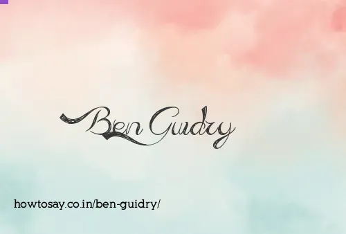 Ben Guidry
