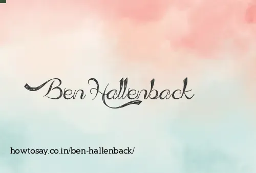 Ben Hallenback