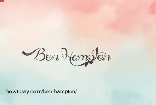 Ben Hampton