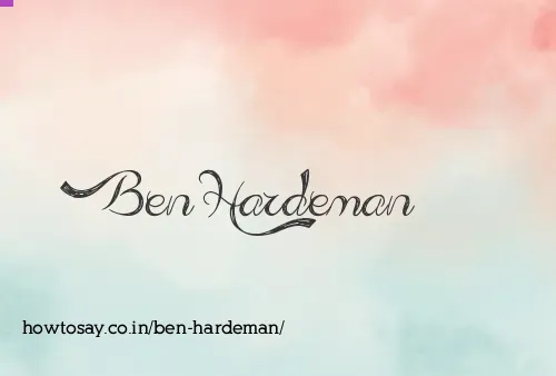 Ben Hardeman