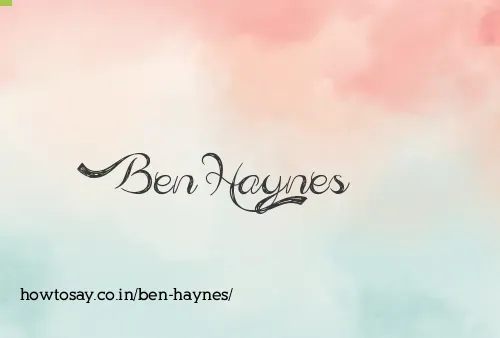 Ben Haynes