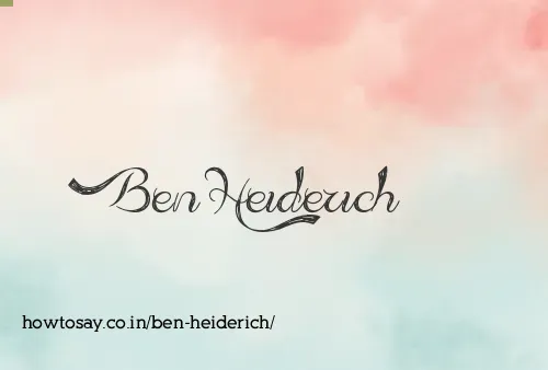 Ben Heiderich