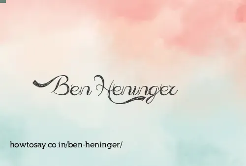 Ben Heninger