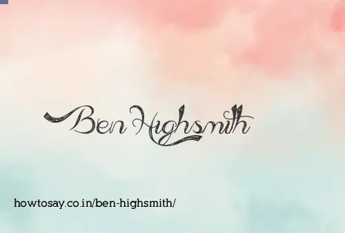 Ben Highsmith